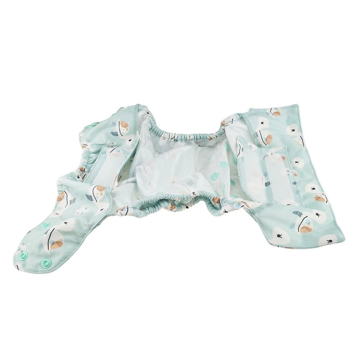 Blümchen Eco Shell 2in1 Überhose mit Druckknöpfen, One Size (3–16 kg) im Design Cozy Schildkröte – Ansicht 2