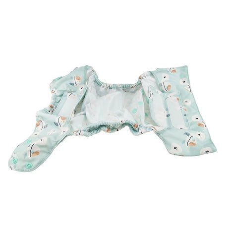 Blümchen Eco Shell 2in1 Überhose mit Druckknöpfen, One Size (3–16 kg) im Design Cozy Schildkröte – Ansicht 2