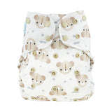 Blümchen Eco Shell 2in1 Überhose mit Druckknöpfen, One Size (3–16 kg) im Design Cozy Teddy