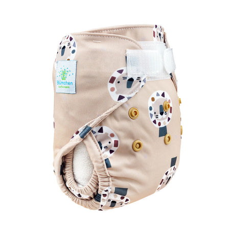 Blümchen Eco Shell 2in1 Überhose mit Klettverschluss, Newborn (3–6 kg) im Design Cozy Lion