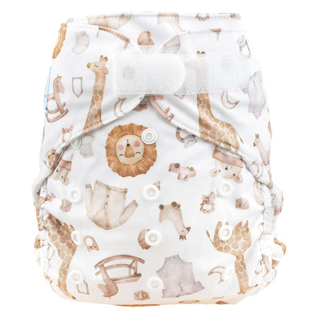 Blümchen Eco Shell 2in1 Überhose mit Klettverschluss, One Size (3–16 kg) im Design Babys zuhause
