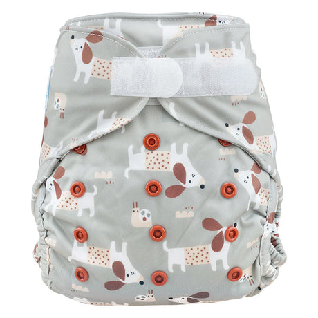 Blümchen Eco Shell 2in1 Überhose mit Klettverschluss, One Size (3–16 kg) im Design Cozy Dog