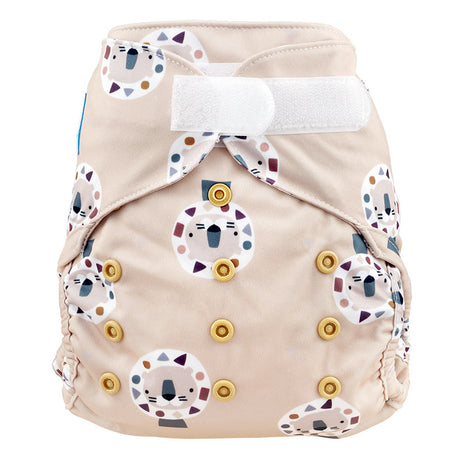 Blümchen Eco Shell 2in1 Überhose mit Klettverschluss, One Size (3–16 kg) im Design Cozy Lion
