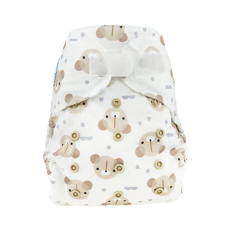 Blümchen Eco Shell 2in1 Überhose mit Klettverschluss, One Size (3–16 kg) im Design Cozy Teddy