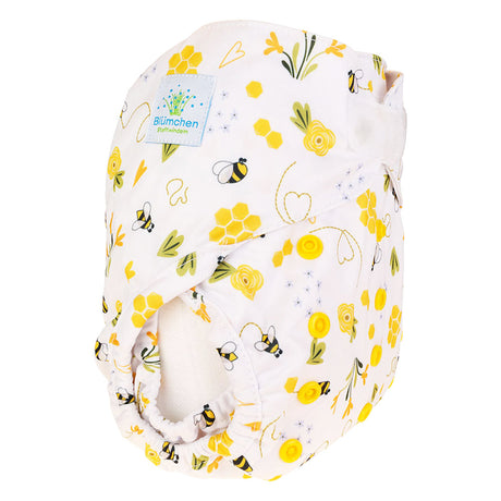 Blümchen Eco Shell 2in1 Überhose mit Klettverschluss, One Size (3–16 kg) im Design SumSum – Ansicht 2