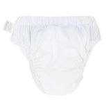 Blümchen Kinder- und Erwachsenen-Stoffwindel (Inkontinenzslip mit Druckknöpfen) Weiß – Ansicht 2