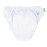 Blümchen Kinder- und Erwachsenen-Stoffwindel (Inkontinenzslip mit Druckknöpfen) Weiß