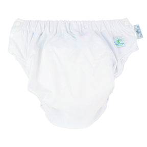 Blümchen Kinder- und Erwachsenen-Stoffwindel (Inkontinenzslip mit Druckknöpfen) Weiß