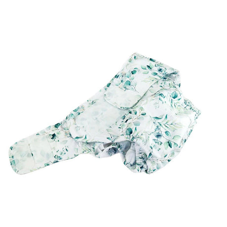 Blümchen Kinder- und Erwachsenen-Stoffwindel V2 (2in1-Inkontinenzwindel) Floral Weiß – geöffnet