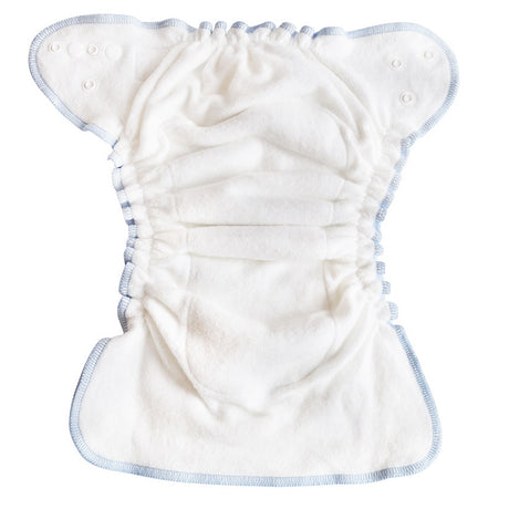 Blümchen Kuschelwindel (Höschenwindel) aus 100 % Bio-Baumwolle – One Size (7–15 kg), Innenansicht