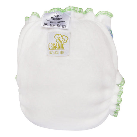 Blümchen Kuschelwindel (Höschenwindel) aus 100 % Bio-Baumwolle – Small (3–7 kg), Rückseite