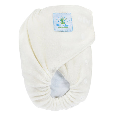Blümchen Höschenwindel (Nachtwindel) aus 100 % Bambusviskose, One Size – mit Druckknöpfen, Porträtansicht – Ansicht 2