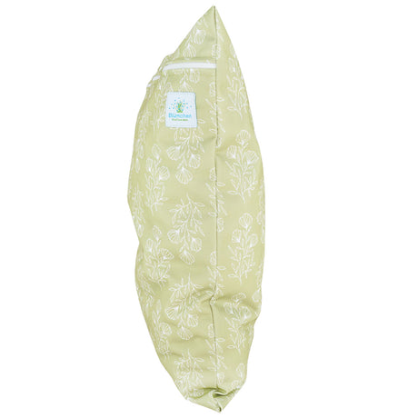 Blümchen einfache Nasstasche (Wetbag) Gr. M (41 × 29 cm) – im Design Moosgrün – Ansicht 2