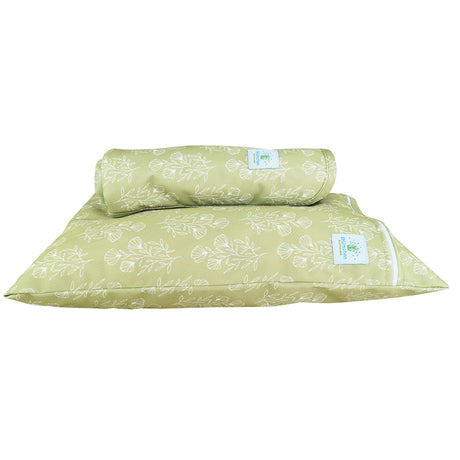 Blümchen einfache Nasstasche (Wetbag) Gr. M (41 × 29 cm) – im Design Moosgrün – Ansicht 3