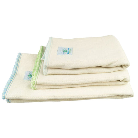 Blümchen Prefolds Birdseye aus 100 % Bio-Baumwolle, 6 Stück