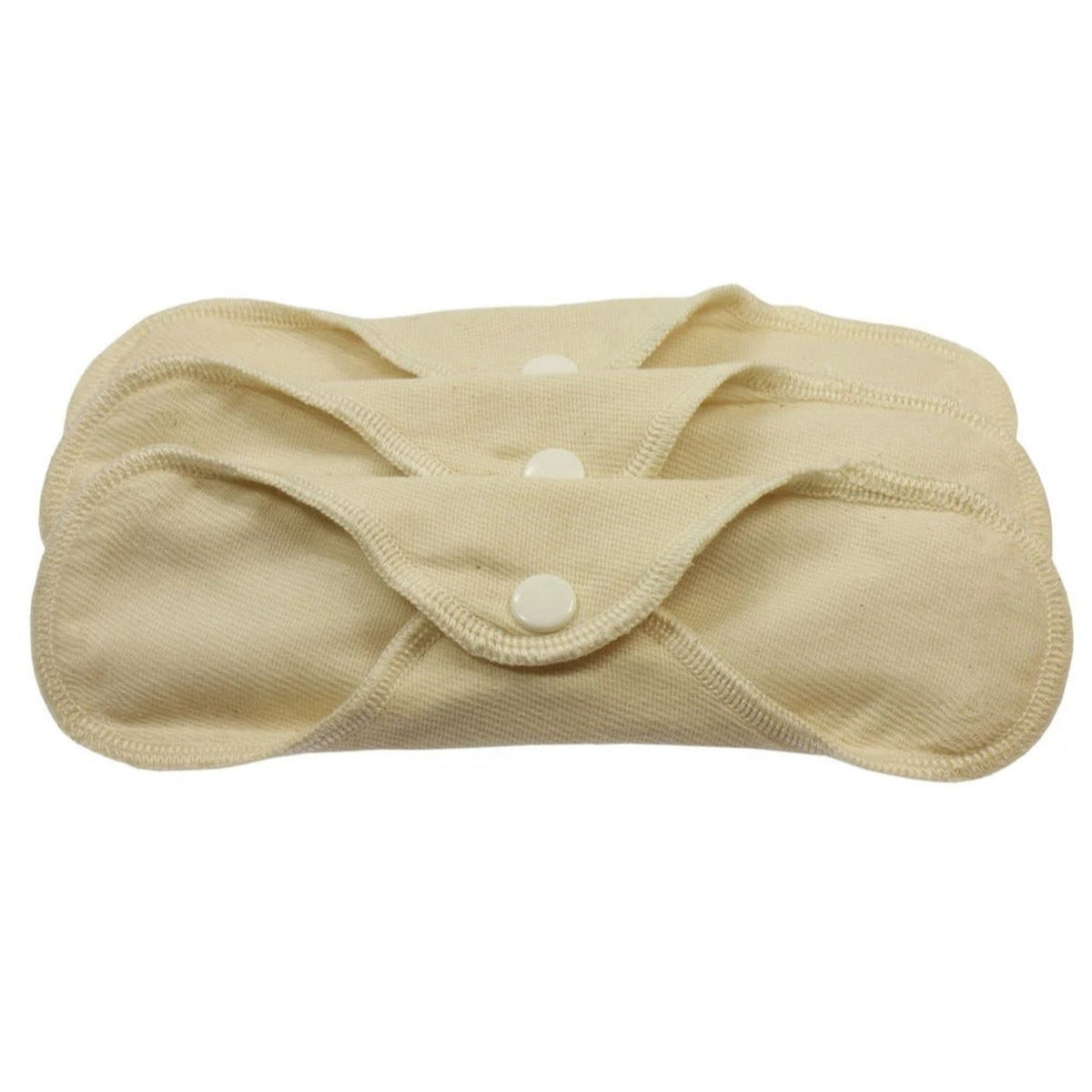 Blümchen auslaufsichere Slipeinlage (Stoffbinde) aus Bio-Baumwoll-Twill, 3 Stück – Ansicht 2