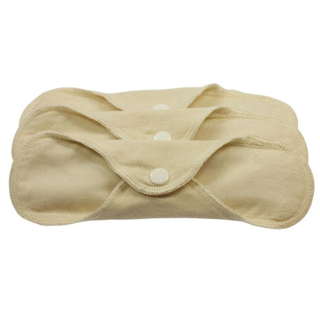 Blümchen auslaufsichere Slipeinlage (Stoffbinde) aus Bio-Baumwoll-Twill, 3 Stück – Ansicht 2