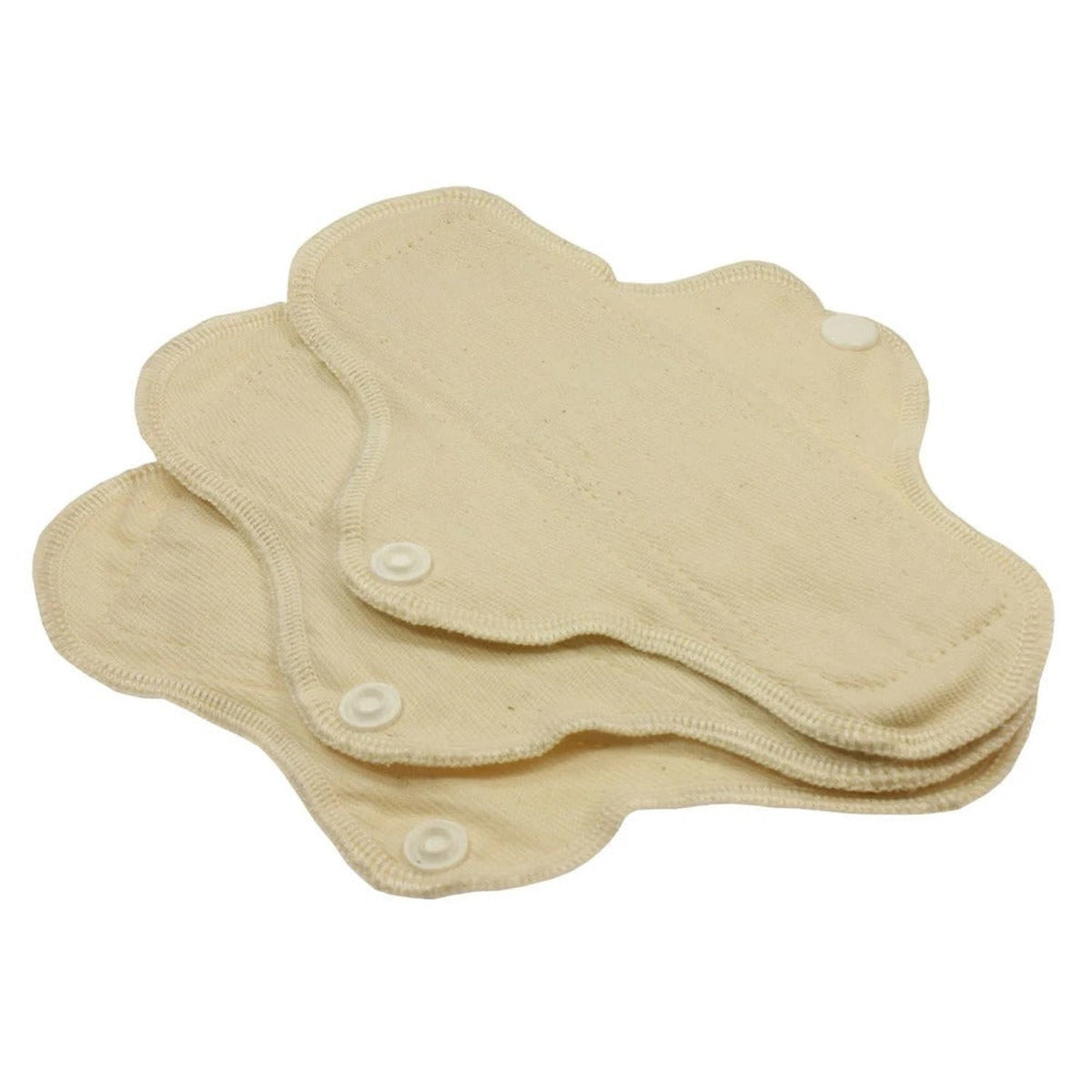 Blümchen auslaufsichere Slipeinlage (Stoffbinde) aus Bio-Baumwoll-Twill, 3 Stück