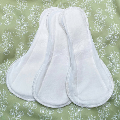 Blümchen auslaufsichere Stoffbinde Floral Grün aus Hanf und Bambus, 3 Stück – Ansicht 5