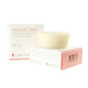 Calo Care WoolCare feste Seife 85 g zur Handwäsche von Wolle, Seifenstück vor der Verpackung