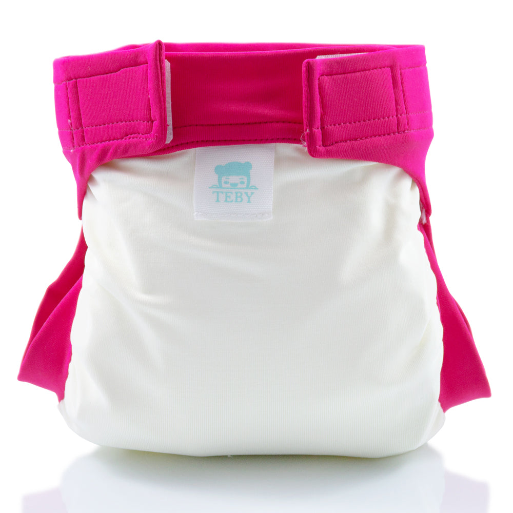 Culla di Teby „Soft Touch“ Überhose und Schwimmwindel im Design Creme & Pink, Rückseite