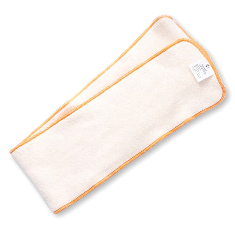 Zwei Doodush dreilagige Bio-Prefold-Saugeinlagen Größe L (12 x 70 cm) aus Bio-Baumwolle und Bambus