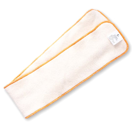Zwei Doodush dreilagige Bio-Prefold-Saugeinlagen Größe M (10 x 70 cm) aus Bio-Baumwolle und Bambus