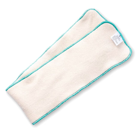 Zwei Doodush vierlagige Bio-Prefold-Saugeinlagen Größe L (12 x 70 cm) aus Bio-Baumwolle und Bambus
