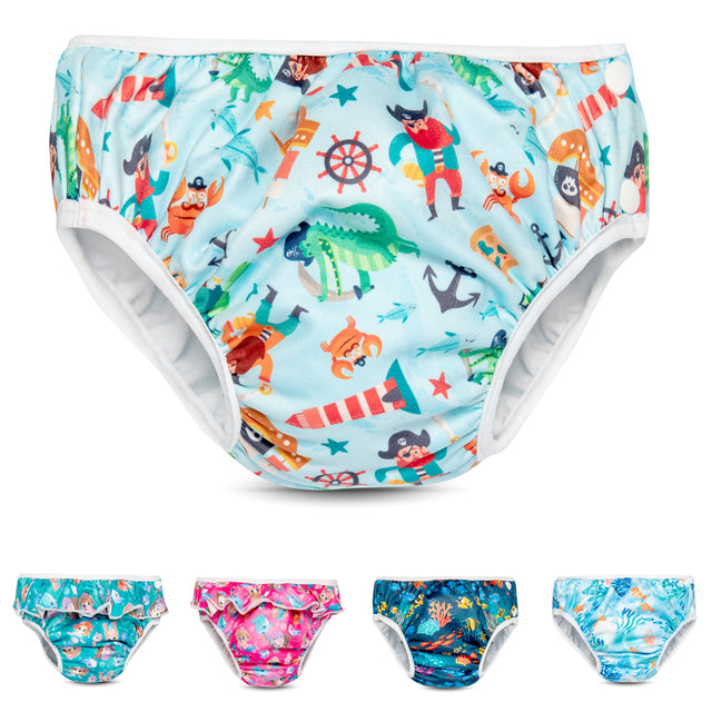 Doodush waschbare Schwimmwindeln Größe L (9–12 kg) – Übersicht der fünf Designs
