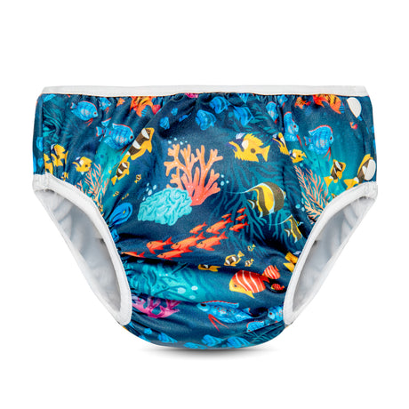 Doodush waschbare Schwimmwindel Größe XL (12–16 kg) im Design Rainbow Shoal