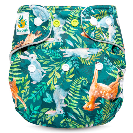 Doodush Überhose V2.0 mit Laschen im Design Forest Whisper (Waldgeflüster), Größe One Size