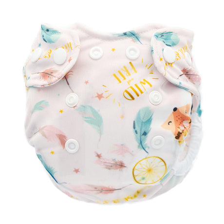 Doodush Überhose V2.0 mit Laschen im Design Pink Boho (Traumfänger), Größe Newborn