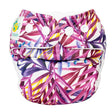 Doodush Überhose V2.0 mit Laschen im Design Purple Leaves (Blätter), Größe Newborn