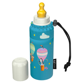 Emil Babyflasche aus Glas 250 ml – Komplettset mit Polyester-Überzug im Design Ballons