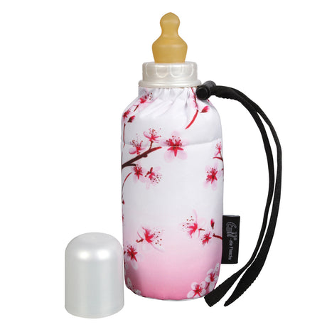 Emil Babyflasche aus Glas 250 ml – Komplettset mit Polyester-Überzug im Design Kirschblüte