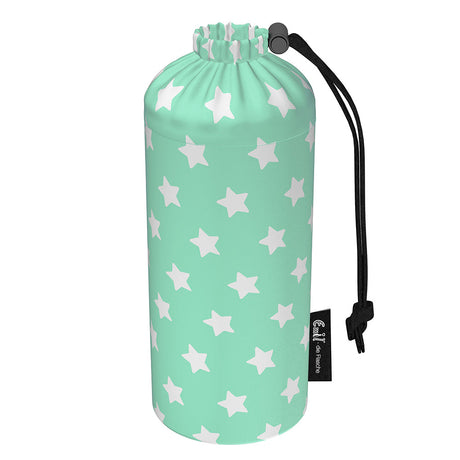 Emil Flaschenbeutel (Ersatzhülle) aus Bio-Baumwolle für Emil die Flasche 300 ml im Design Sterne Mint