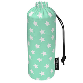 Emil Flaschenbeutel (Ersatzhülle) aus Bio-Baumwolle für Emil die Flasche 750 ml im Design Sterne Mint