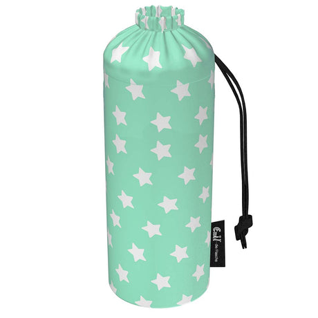 Emil Flaschenbeutel (Ersatzhülle) aus Bio-Baumwolle für Emil die Flasche 750 ml im Design Sterne Mint