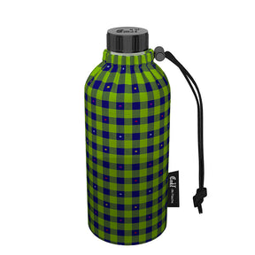 Emil die Flasche (400ml) - Komplettset (Bio-Baumwolle-Überzug)  Weithals - Karo