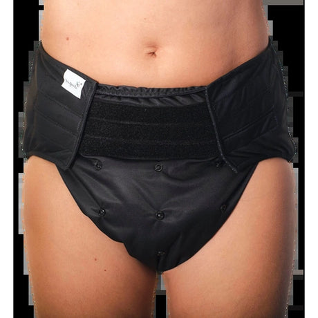 Pupus - Wiederverwendbare Stoffwindel für Erwachsene (mit Saugeinlage) - Schwarz