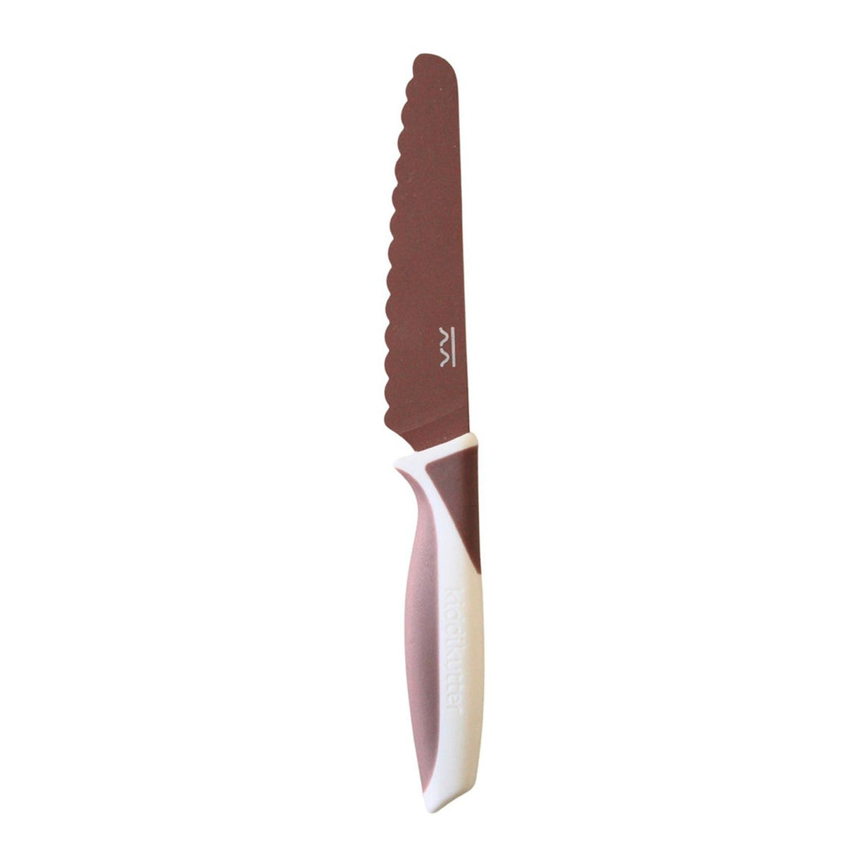 KiddiKutter V2.0 Kindermesser in Mokka (braun) mit Wellenschliff, sicheres Messer für Kinder
