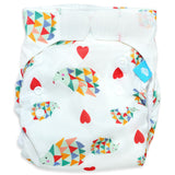 Little Clouds SuperCloud All-in-One-Windel im Design Igel von vorn mit Klettverschluss