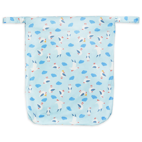 Little Clouds einfache Nasstasche (Wetbag) Größe L im Design Möwen von hinten