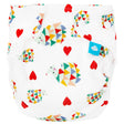 Little Clouds Prefold-Überhose aus PUL im Design Igel von vorn mit Druckknopfleiste zur Größenanpassung