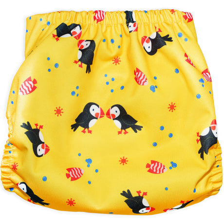 Little Clouds SwimCloud Schwimmwindel Größe 3 im Design Papageientaucher von hinten