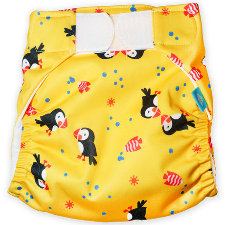 Little Clouds SwimCloud Schwimmwindel Größe 3 im Design Papageientaucher von vorn mit Klettverschluss