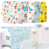 Little Clouds Überhosen Probierbox One Size „Zeitlose Klassiker“: fünf Überhosen mit Wetbag und Zubehör