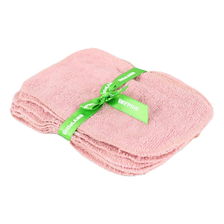 Little Lamb Bambus-Feuchttücher in Blush (Rosa), Stapel aus zehn waschbaren Tüchern