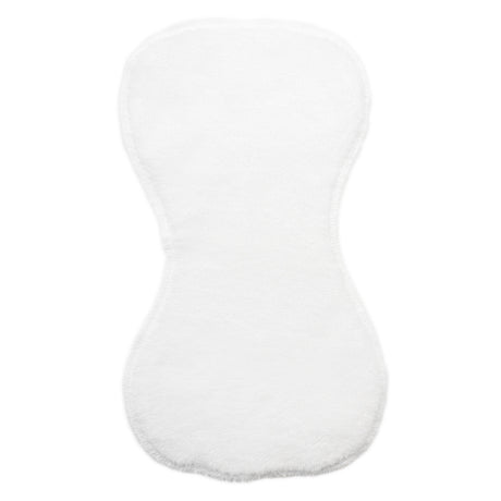 Einzelner Little Lamb Complete Cover Fleece Liner von oben, sanduhrförmiger Zuschnitt aus weißem Fleece