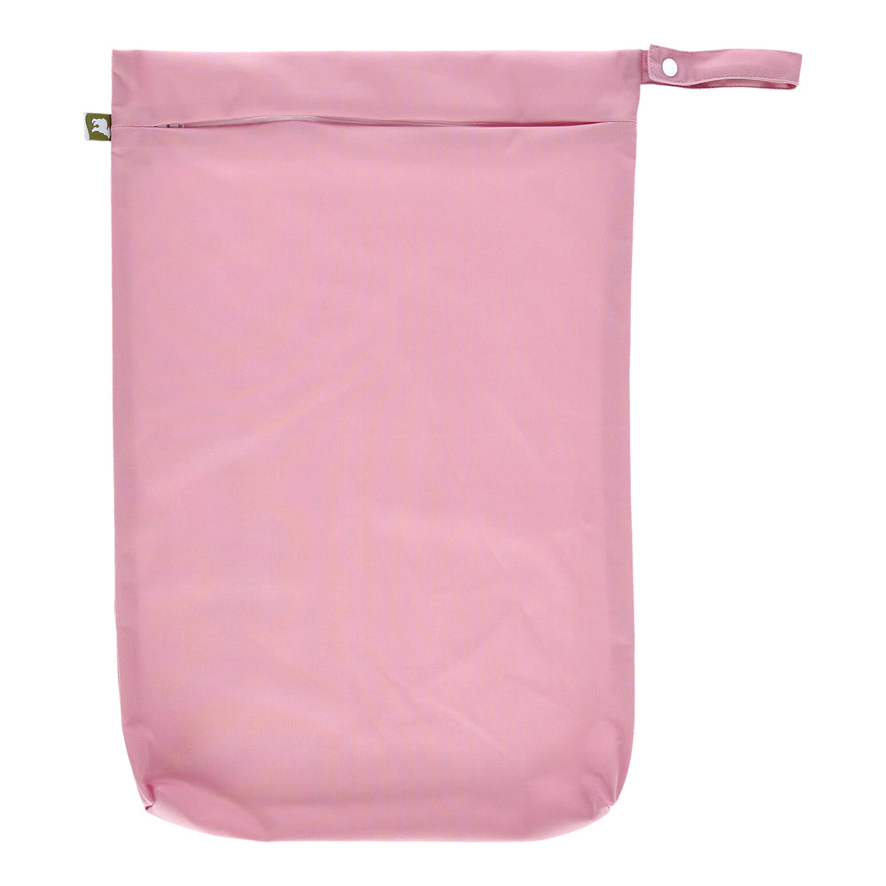 Little Lamb Hanging Nappy Pail XL im Design Blush (Rosa), von vorn mit Reißverschluss und Schlaufe